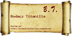Bodacz Titanilla névjegykártya